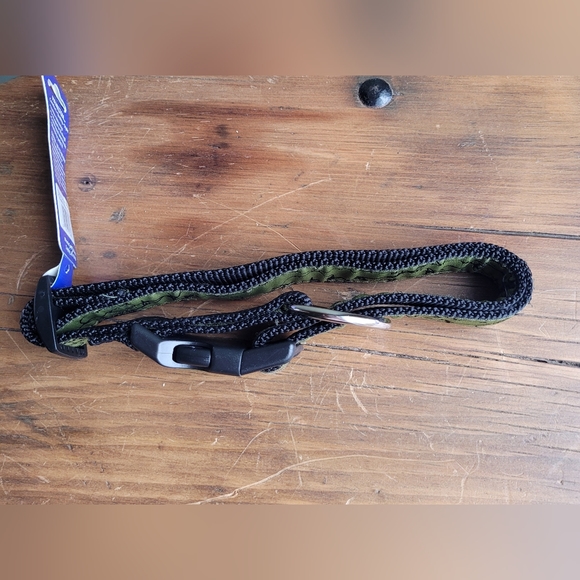 2 /$15  Hamilton Dog Collar Nylon Ribbon Overlay  18" to 26" Green barbed wire - Picture 5 of 6